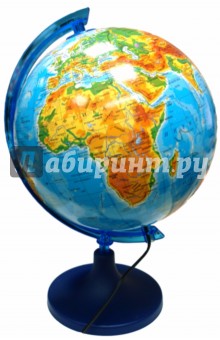 Глобус физико-географический с подсветкой (d 250 мм)