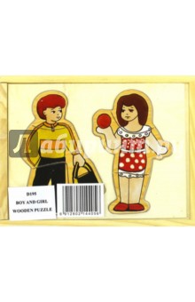 Развивающая деревянная игра "Мальчик и девочка в коробке" (D195)