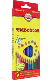 Карандаши цветные "Tricolor" (12 цветов, трехгранные) (3132/12)