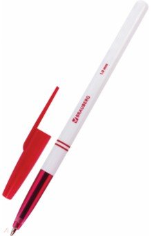 Ручка шариковая офисная, красная, 0,1 мм. (140892)