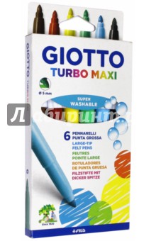 Фломастеры "Turbo Maxi" утолщенные (6 цветов) (453000)
