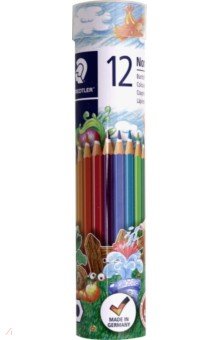 Карандаши цветные "Noris Club" в металлическом тубусе (12 цветов) (144 NMD12)