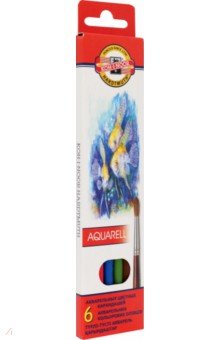 Карандаши цветные, 6 цветов Рыбки (акварель) (3715)