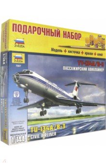 Сборная модель "Пассажирский авиалайнер Ту-134А/Б-3", 1/144 (7007П)