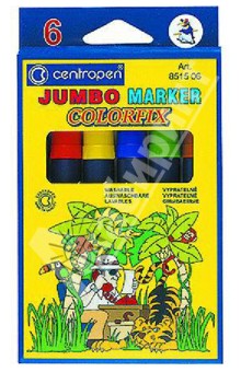 Маркеры 6 цветов JUMBO-COLORFIX экологически чистые (8515/06)