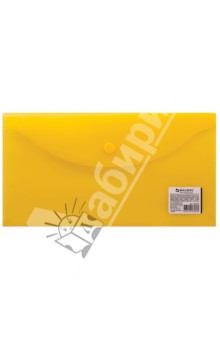 Папка-конверт с кнопкой желтая (224032)