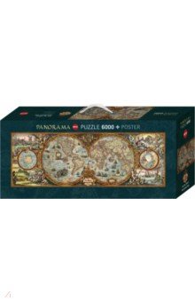 Puzzle-6000 Карта полушарий, панорама (29615)