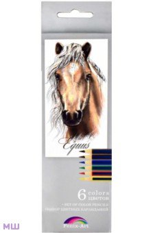 Набор цветных карандашей, 6 цветов "Лошадь" (32869-24)