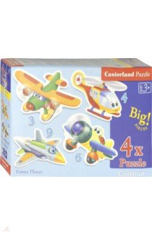 Puzzle-3х4х6х9 "Смешные самолеты" (В-005048)