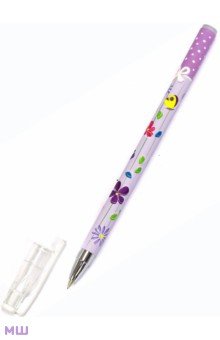 Ручка шариковая "Цветочки" (0.5 мм, синяя) (20-0143)