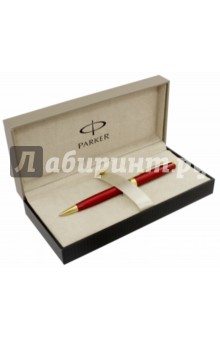 Ручка шариковая SONNET RED GT, черная (1859472)