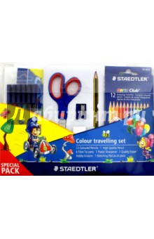 Набор для рисования: фломастеры, цв. карандаши, ножницы, точилка, ластик, карандаш черн. (61TCPL5)