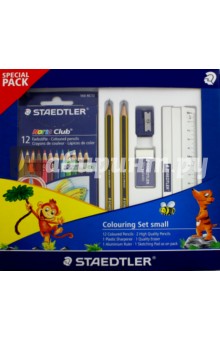 Набор для рисования: цветные карандаши, точилка, чернографитные карандаши, ластик, альбом (61TCPL2)