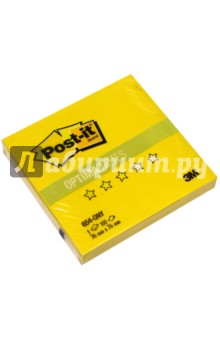 Блок самоклеящийся желтый неон (76х76 мм, 100 листов) (654-ONY)