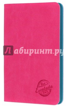 Записная книжка "Малиновый" (срез бирюзовый, 90х142 мм, 80 листов) (42595)