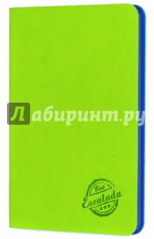 Записная книжка "Салатовый" (срез синий, 90х142 мм, 80 листов) (42599)