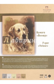 Папка с цветной бумагой, 10 листов, 5 цветов, 250*350 "Velour" (П-5221)