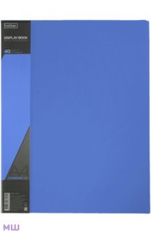 Папка с вкладышами, пластиковая, 40 вкладышей STANDARDLlINE DISPLAY BOOK, синяя (40AV4_00109)