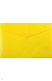 Папка-конверт на кнопке, А4, желтая (AKk4_00005)