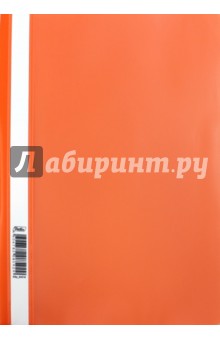 Папка-скоросшиватель, пластиковая, прозрачная, А4, оранжевая (ASp_04316)