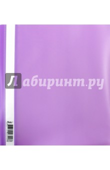 Папка-скоросшиватель, пластиковая, прозрачная, А4, фиолетовая (ASp_04307)