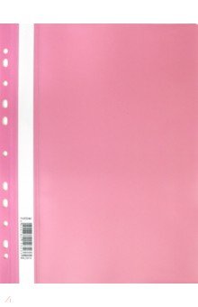 Папка-скоросшиватель, пластиковая, прозрачная, А4, розовая (AS4_00212)