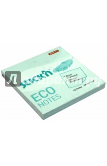 Блок для записей самоклеящийся "Eco" (100 листов, 76x76 мм, пастельно-голубой) (21747)