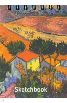 Скетчбук, 100 листов, А6 "Ван Гог. Пейзаж с домом и пахарем" (01689)