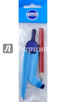 Циркуль пластмассовый с карандашом, голубой (С3121-03)