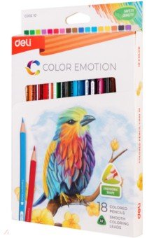 Карандаши "Color Emotion" (18 цветов, трехгранные) (EC00210)
