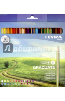 Карандаши гексагональные "Graduate" (24 цвета) (L2871241)