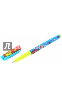 Ручка шариковая FreshWrite. Цветы-сердечки, 0.7мм, синяя (20-0214/09)