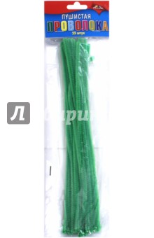 Пушистая проволока 25 штук, 30 см, светло-зелёный (С3298-02)
