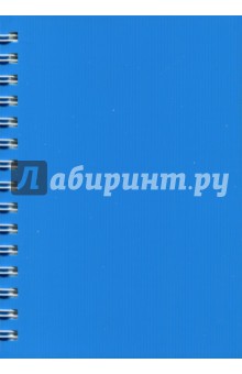 Записная книжка Notebook 120 листов, А6, пластик "ГОЛУБАЯ" (45045)