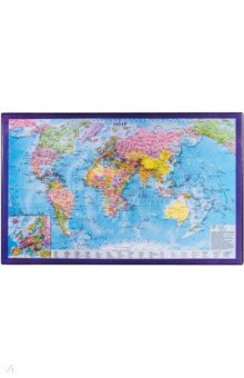 Коврик-подкладка для письма А2 с картой мира (236777)
