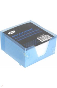 Блок для записей 90*90*50 мм, полупрозрачный синий (84305)