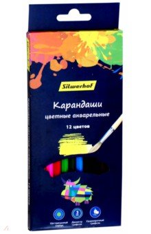 Карандаши цветные акварельные "Цветландия" (12 цветов, шестигранные) (134213-12)