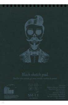 Альбом "Authentic Black" (20 черных листов, А5, спираль) (5EB-20TS/BLACK)