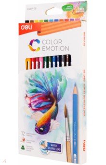 Карандаши 12 цветов акварельные Color Emotion липа (EC00700)