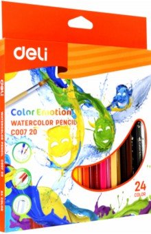 Карандаши 24 цвета акварельные Color Emotion липа (EC00720)