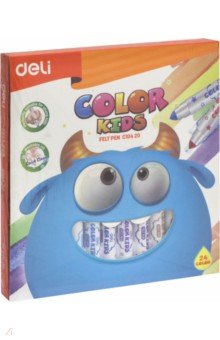 Фломастеры 24 цвета "Color Kids" смываемые (EC10420)