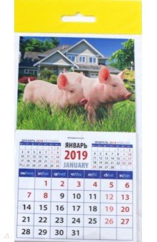 Календарь 2019 Год поросенка. На даче (20924)