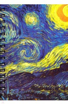 Скетчбук 100 листов, А5, нелинованный "Ван Гог. Звездная ночь" (03348)