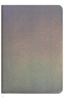 Записная книжка "Шиммер" (96 листов, А6, стальной голографический, розовые страницы) (47478)