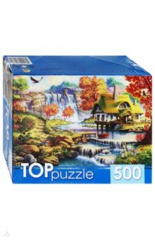 TOPpuzzle-500 "Домик и водопад" (ХТП500-4232)
