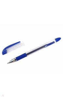 Ручка гелевая с грипом 0.5 мм "WAVY" синяя (RGg 3918)