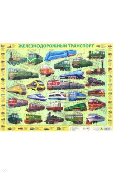 Пазл "Железнодорожный транспорт России", 63 элемента