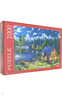 Puzzle-1000 "ДОМИК У НОЧНОГО ОЗЕРА" (Ф1000-6790)