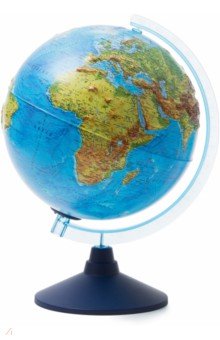 Интерактивный глобус Земли, физико-политический, d=250 мм, рельефный, с подсветкой (INT12500287)