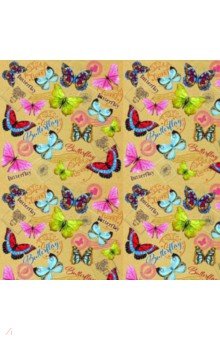 Бумага крафт Тропические бабочки (44736)